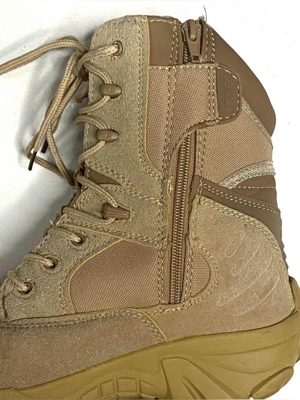 Delta Tactical Men’s Tan Cordura Military Combat Work Boots Made In USA Size 8